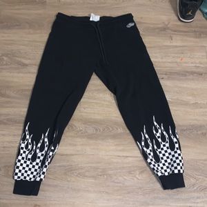 vans flame sweatpants